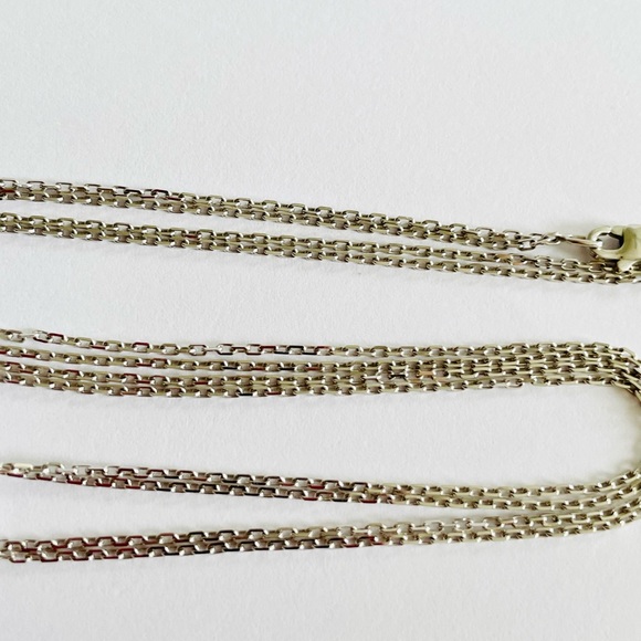 MIRABELLE Solid 18k 18kt white gold ruby and sapphire purse bag pendant necklace - Picture 13 of 16